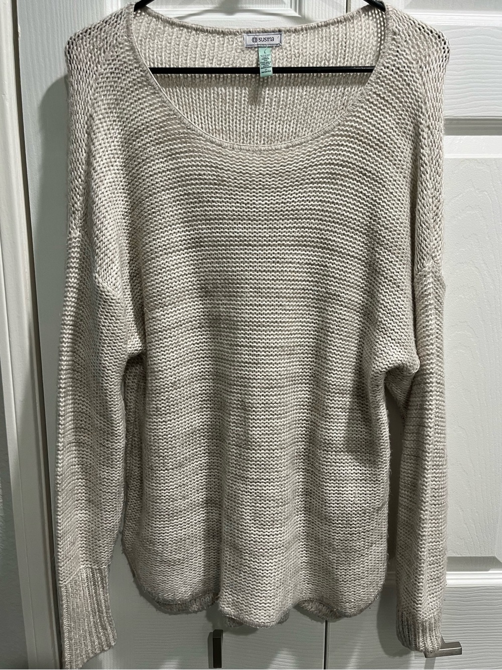 Cream Lightweight Knit Sweater